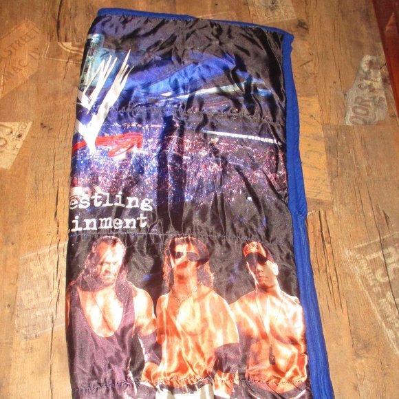 WWE Sleeping Bag Blanket Undertaker Cena Edge Hardy Jericho Morrison 54" Long - Picture 6 of 8